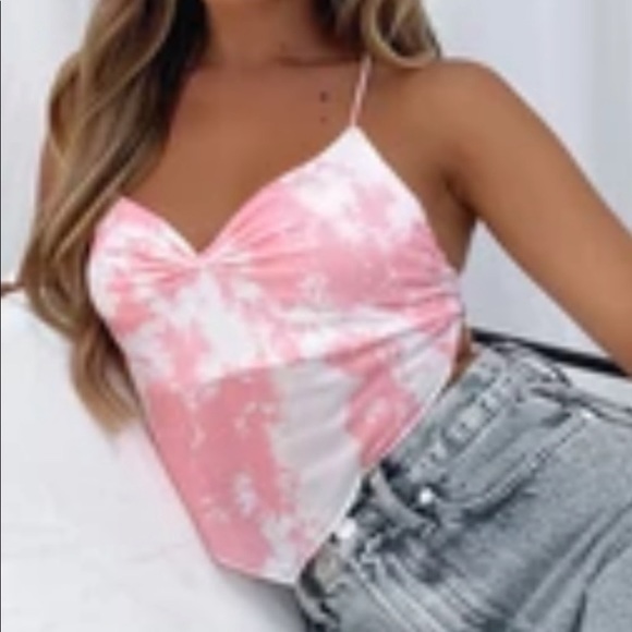 White Fox Boutique Tops - White Fox Pink Crop Top
